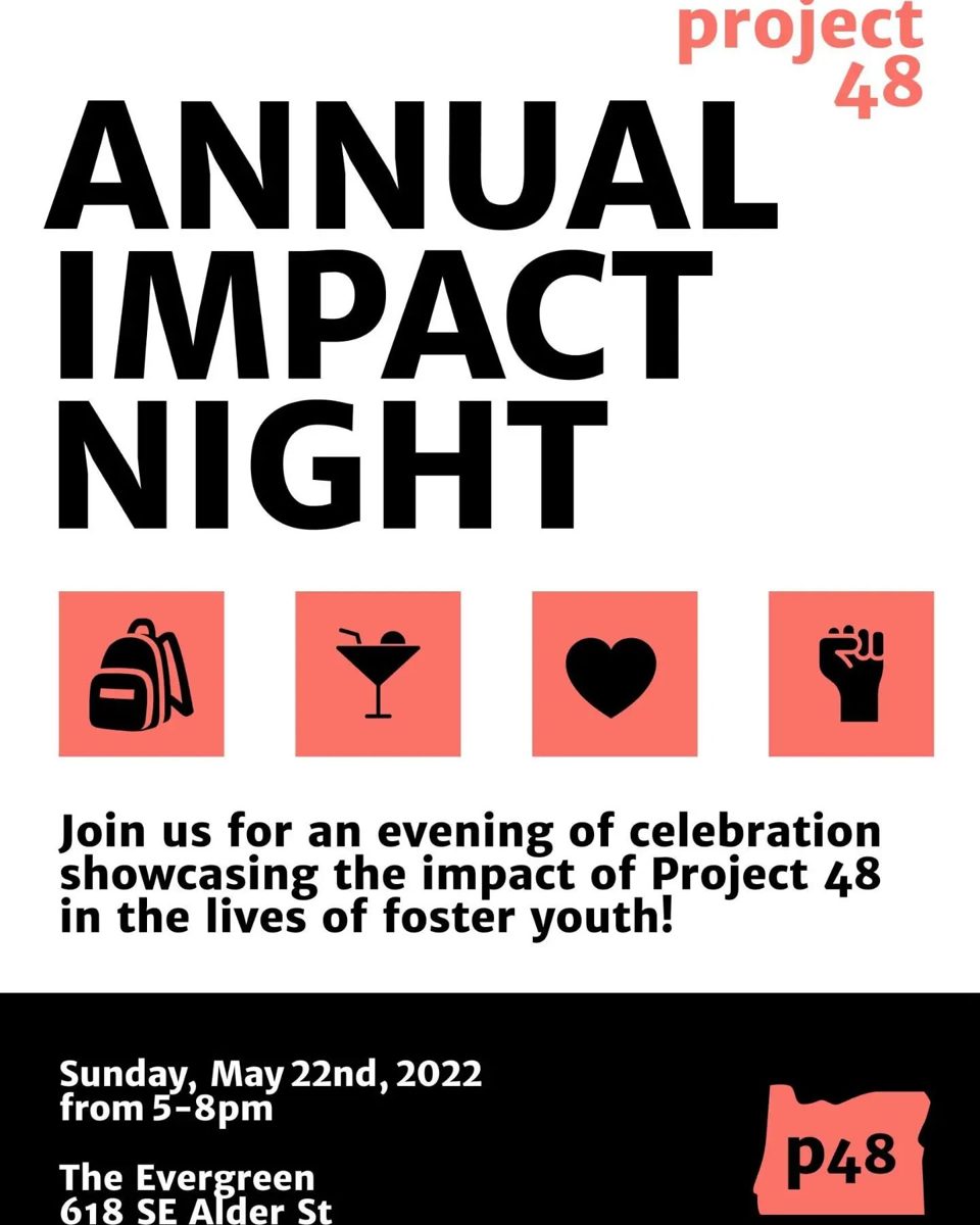 Flyer for Project 48's first Annual Impact Night