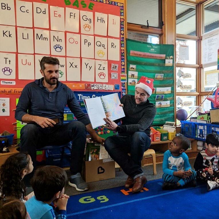 Spending time with local kids at the holidays, Portland