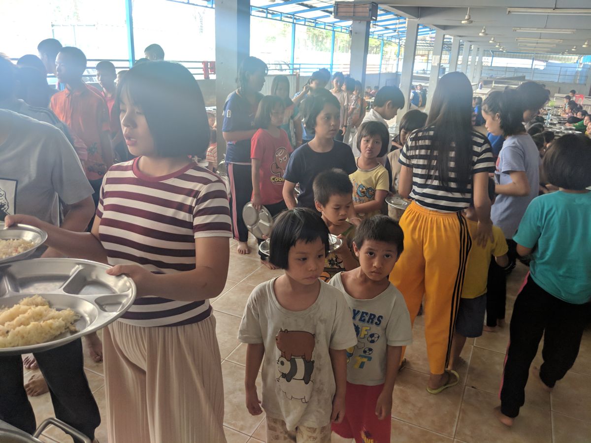 Waiting for lunch at Wat Don Chan, Chiang Mai, Thailand, 2019